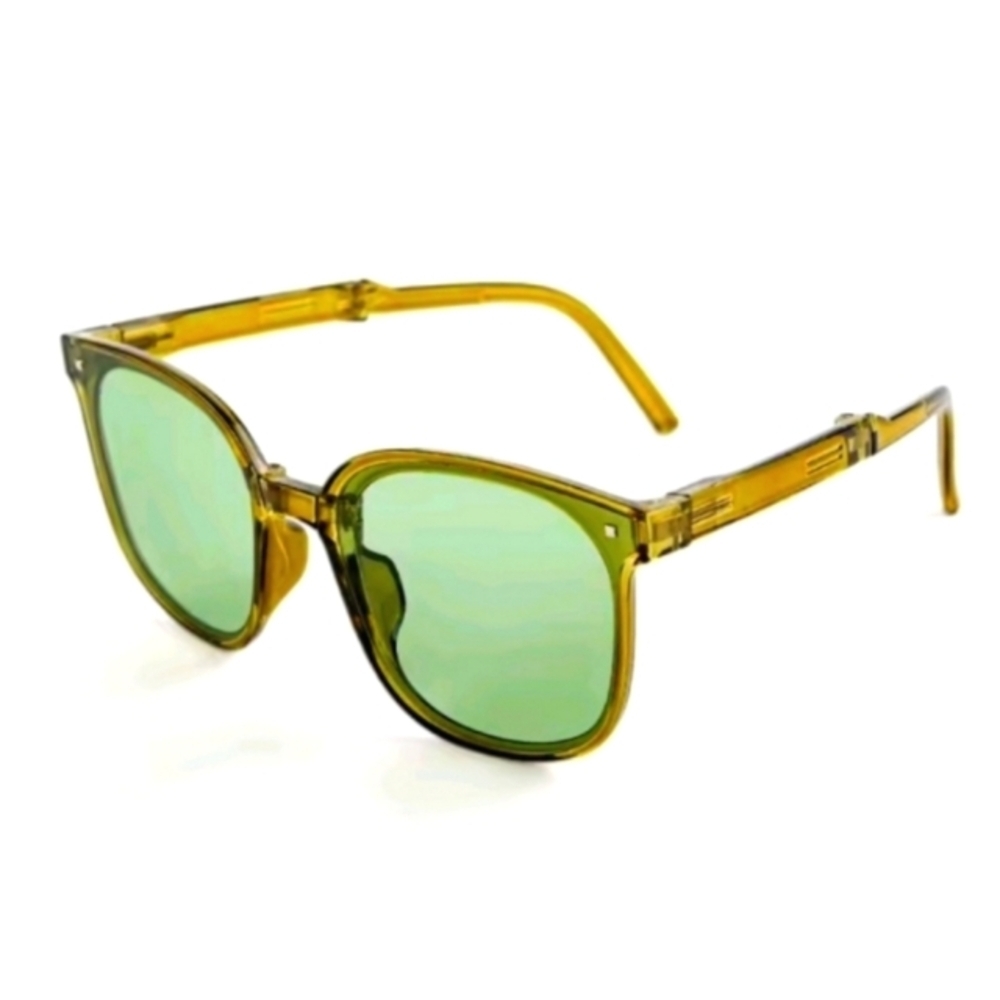 Stylish Green Lens Unisex Foldable  Sunglasses